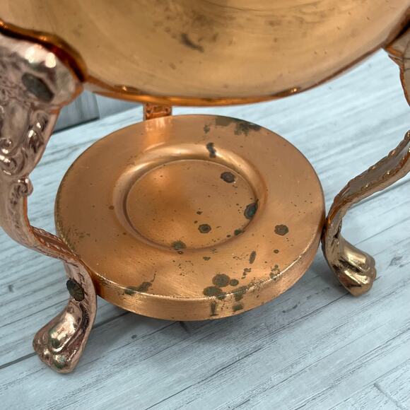 Vintage Princess House Heritage Copper Coffee Tea Carafe With Round Tray Stand - Picture 7 of 13